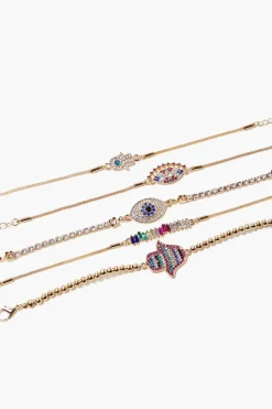 Eye Pendant Bracelet Set