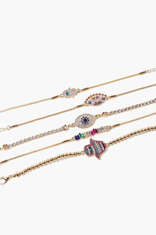 Eye Pendant Bracelet Set