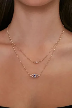 Eye Pendant Layered Necklace