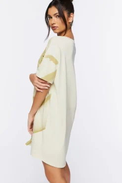 Face Graphic T-Shirt Dress