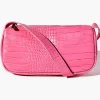 Faux Croc Baguette Bag
