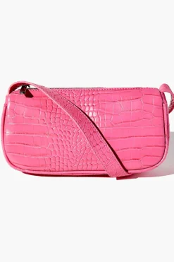 Faux Croc Baguette Bag