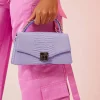 Faux Croc Crossbody Bag