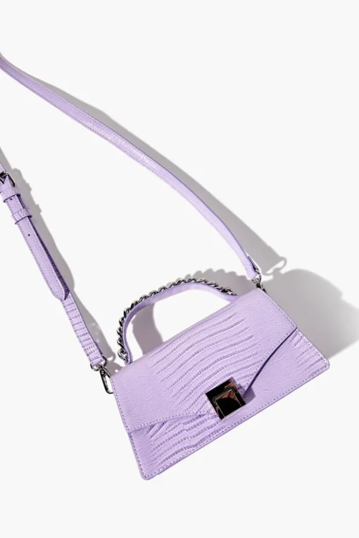 Faux Croc Crossbody Bag