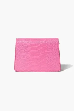 Faux Croc Crossbody Bag