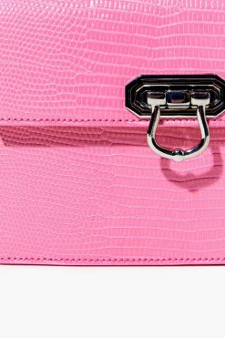 Faux Croc Crossbody Bag