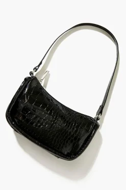 Faux Croc Shoulder Bag