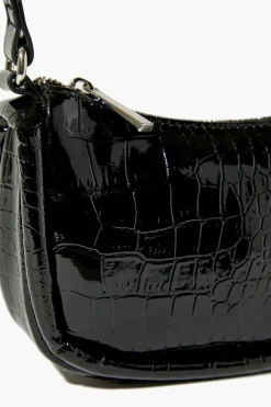 Faux Croc Shoulder Bag