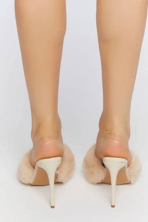 Faux Fur Stiletto High Heels