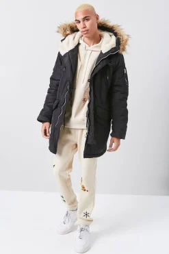 Faux Fur-Hood Utility Jacket