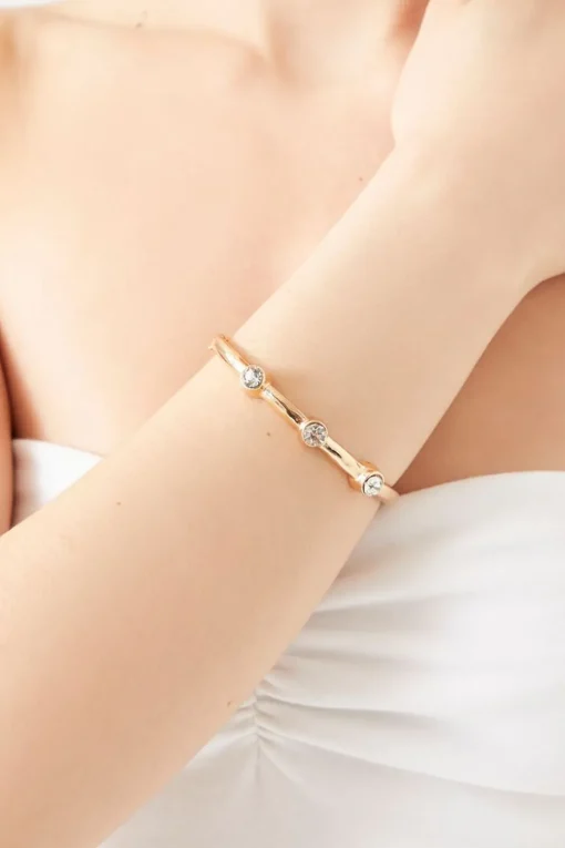 Faux Gem Bangle Bracelet