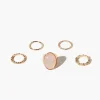 Faux Gem Cocktail Ring Set