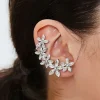 Faux Gem Floral Ear Crawlers