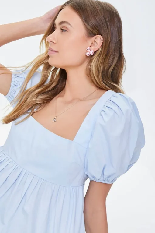 Faux Gem Floral Stud Earrings