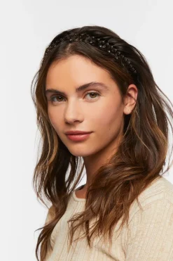Faux Gem Heart Tooth Headband Set