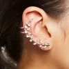 Faux Gem Leaf Ear Crawler