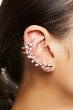 Faux Gem Leaf Ear Crawler