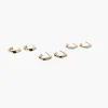 Faux Gem Open-End Hoop Earring Set