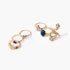 Faux Gem Snake Charm Ring Set