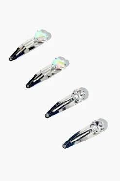 Faux Gem Snap Hair Clip Set