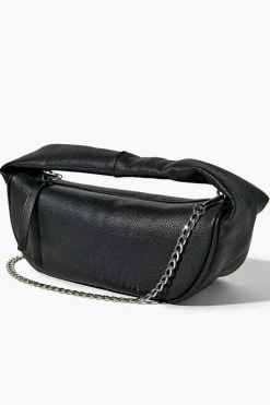 Faux Leather Baguette Bag