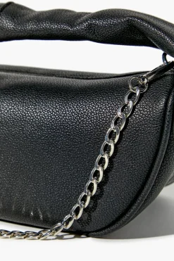Faux Leather Baguette Bag