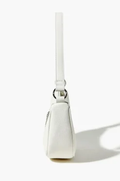 Faux Leather Baguette Shoulder Bag