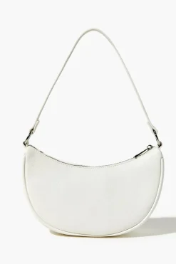 Faux Leather Baguette Shoulder Bag
