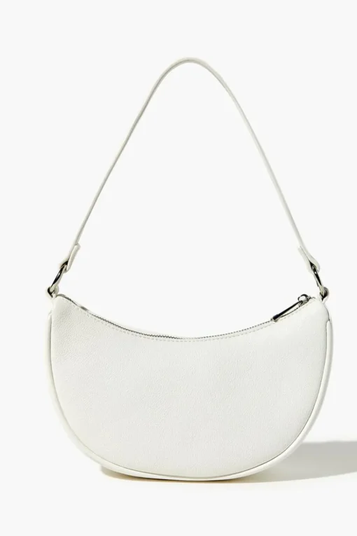 Faux Leather Baguette Shoulder Bag
