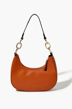 Faux Leather Baguette Shoulder Bag