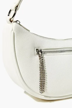 Faux Leather Baguette Shoulder Bag