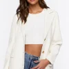 Faux Leather Belted Blazer