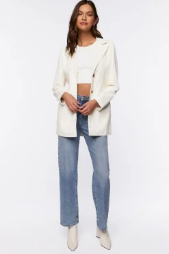 Faux Leather Belted Blazer