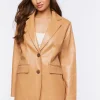 Faux Leather Blazer