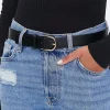 Faux Leather Buckle Belt