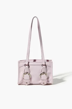 Faux Leather Buckle Handbag