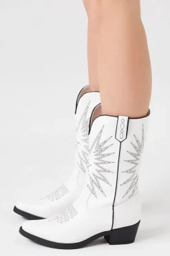 Faux Leather Cowboy Boots