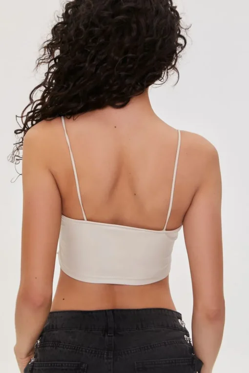 Faux Leather Cropped Cami
