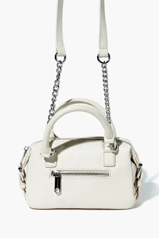 Faux Leather Crossbody Satchel
