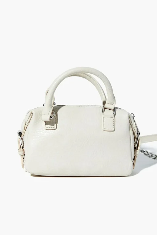 Faux Leather Crossbody Satchel