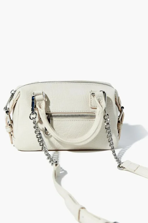 Faux Leather Crossbody Satchel