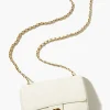 Faux Leather Crosshatch Crossbody Bag
