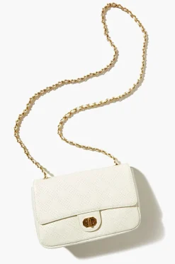 Faux Leather Crosshatch Crossbody Bag