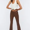 Faux Leather Flare Pants