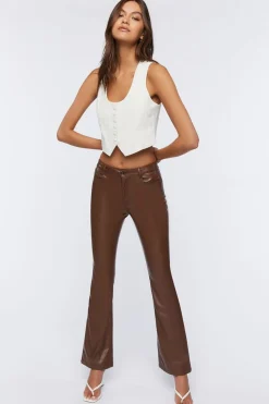 Faux Leather Flare Pants