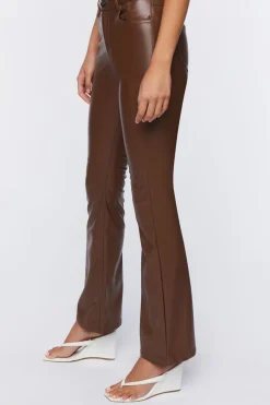 Faux Leather Flare Pants