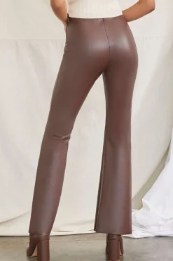 Faux Leather Flare Pants