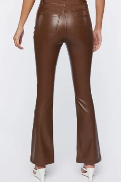 Faux Leather Flare Pants