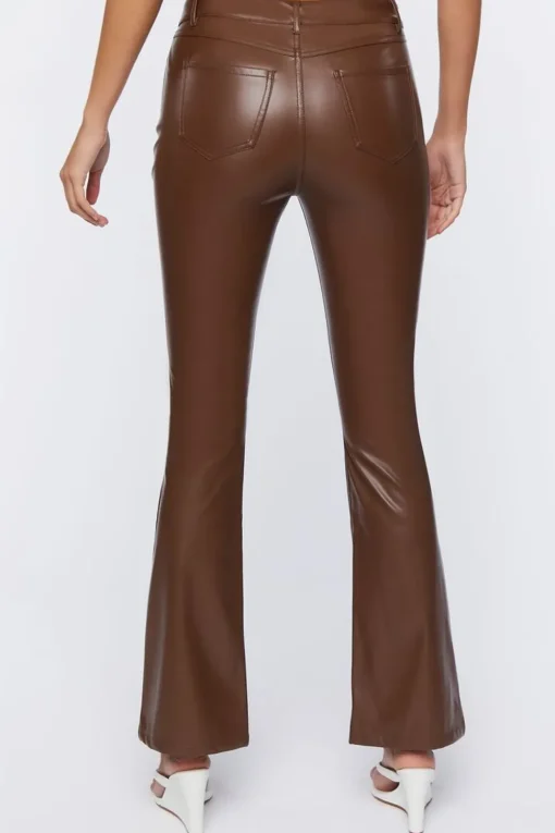 Faux Leather Flare Pants