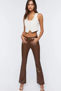 Faux Leather Flare Pants